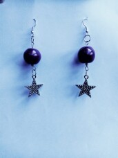 Purple Ceramic Earrings